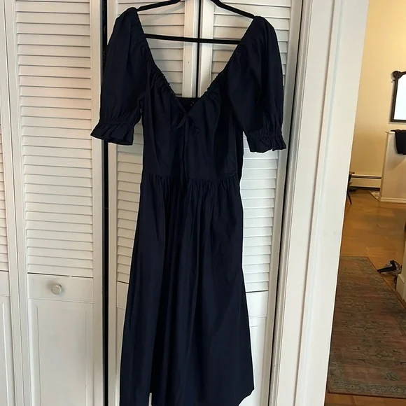 NWT Quince organic cotton puff sleeve dress size S - Picture 3 of 9